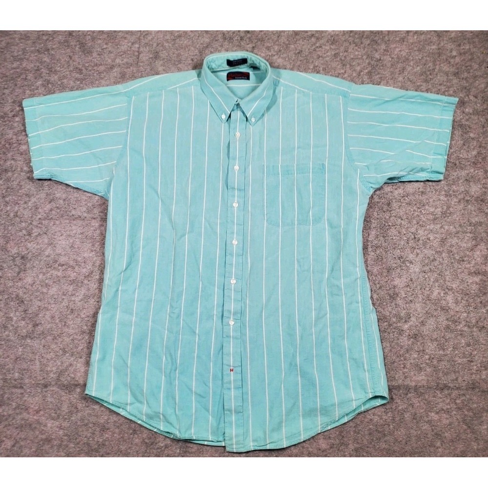 Hathaway Private‎ Stock Mens Vintage Button Down Shirt Size Large Preppy